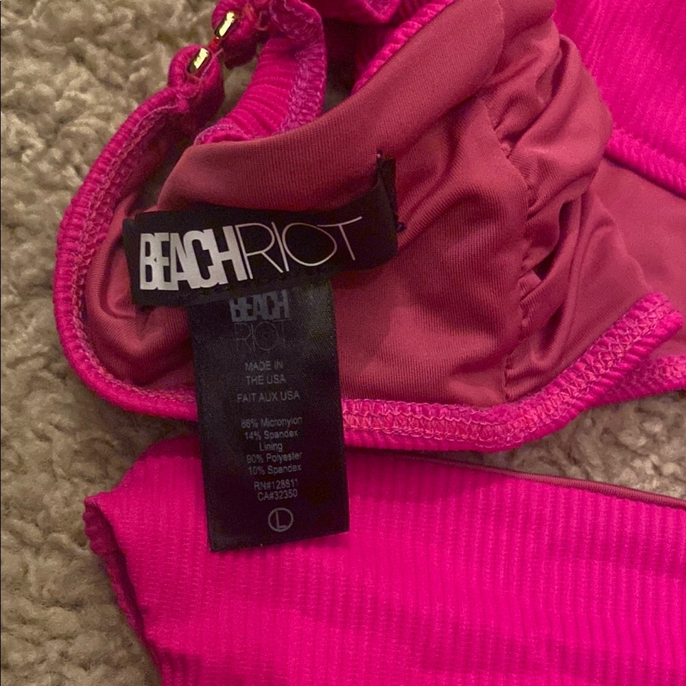 Beach Riot Pink Ruffle Bikini Set - Picture 3 of 4